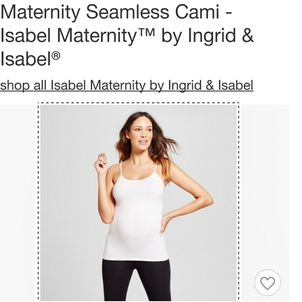 M/L Maternity Tank Top Cami by Ingrid & Isabel